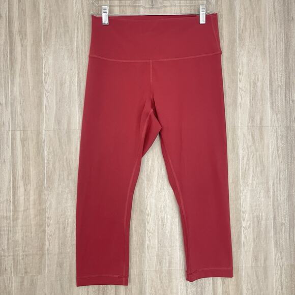 Lululemon Pants - Lululemon Align High-Rise Pant Size 10 Women Pomegranate Yoga Soft Workout Capri